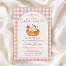 Süßes rosa Gingham-Herbst-Babyshower