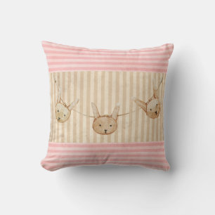 Süßes rosa Häschen-Mädchen Kissen