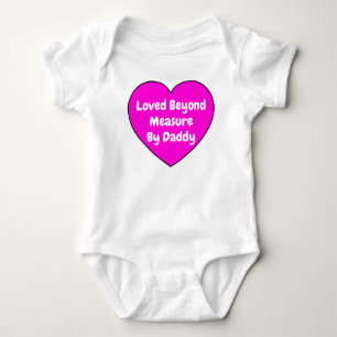 Süßes Rosa Herz (Daddy Love Geschenk) Baby Mädchen Strampler