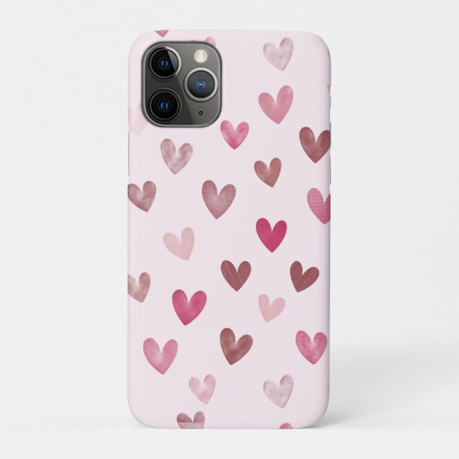 Süßes rosa Herz Muster – Romantisches und stilvoll Case-Mate iPhone Hülle (Rückseite)