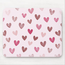 Süßes rosa Herz Muster – Romantisches und stilvoll Mousepad