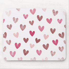 Süßes rosa Herz Muster – Romantisches und stilvoll Mousepad