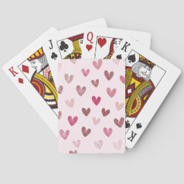 Süßes rosa Herz Muster – Romantisches und stilvoll Spielkarten