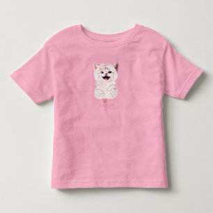 Süßes Rosa Kätzchen "Ich liebe dich" Mädchen T-Shi Kleinkind T-shirt