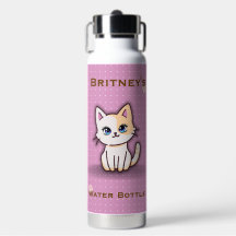 Süßes Rosa Kätzchen Katze Personalisierter Name Ed