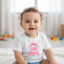 Süßes rosa Kronen Prinzessin Baby T-Shirt