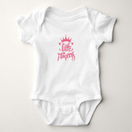 Süßes rosa Kronen T-Shirt Kleine Prinzessin Baby Baby Strampler
