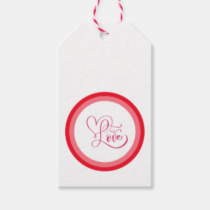 Süßes Rosa Liebes-Design Geschenkanhänger