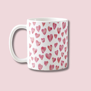 Süßes Rosa Liebesherzmuster Kaffeetasse