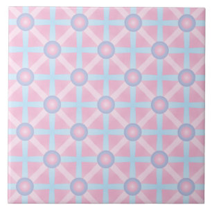 Süßes Rosa, Lila und Hellblau-Muster Fliese