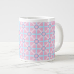 Süßes Rosa, Lila und Hellblau-Muster Jumbo-Tasse