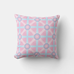 Süßes Rosa, Lila und Hellblau-Muster Kissen
