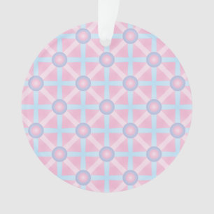 Süßes Rosa, Lila und Hellblau-Muster Ornament