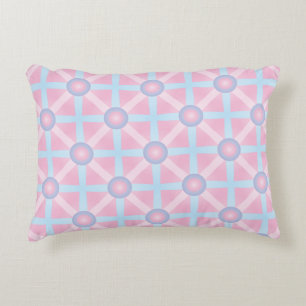 Süßes Rosa, Lila und Hellblau-Muster Zierkissen
