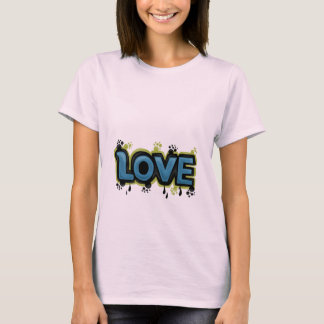Süßes Rosa LOVE Graffiti T-Shirt 