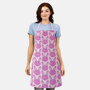 Süßes rosa Mädchen-Hasen-Gesicht Frühling-Ostern-M Schürze