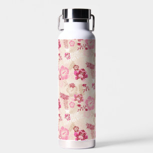 Süßes rosa modernes Blumenmuster Trinkflasche
