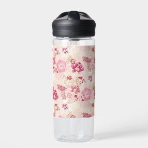 Süßes rosa modernes Blumenmuster Trinkflasche