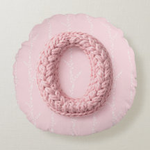 Süßes rosa O Monogramm Anfangs gehäkelt boho