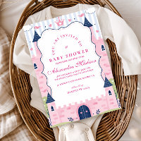 Süßes Rosa Prinzessinnen-Schloss-Baby-Shower