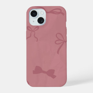süßes rosa Schleifenmuster iPhone 15 Hülle