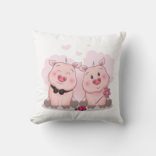 Süßes rosa Schwein Geschenk Landwirt Bauernhof Sch Kissen