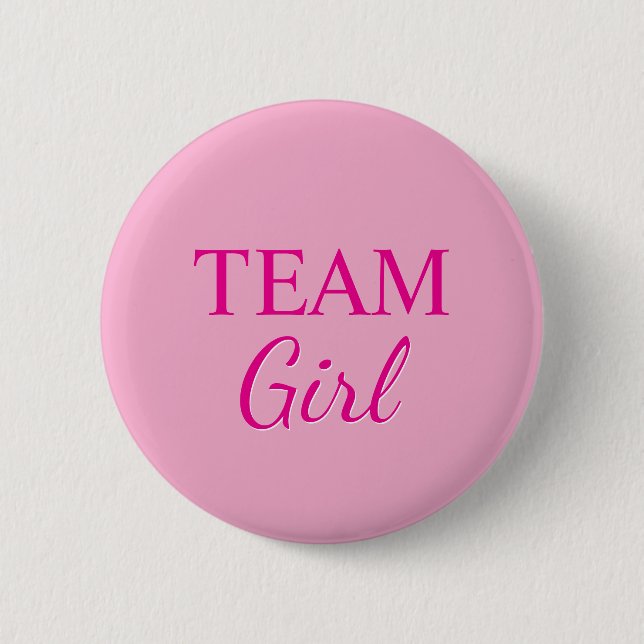 Süßes Rosa Team Mädchen Geschlechtsenthüllung  Button (Vorderseite)