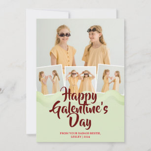 Süßes Rosa-Tropf Happy Galentines Tag beste Freund Feiertagskarte