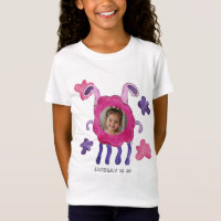 Süßes rosa und lila Monster-Kinder-Geburtstags-T-S