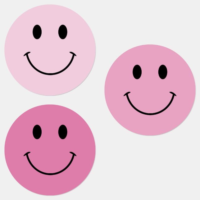 Süßes Rosa und Schwarzes Gesicht Etiketten (Gruppe)