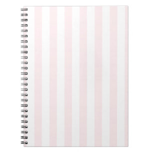 Süßes Rosa- und Weiß gestreiftes Spiralnotizbuch Notizblock