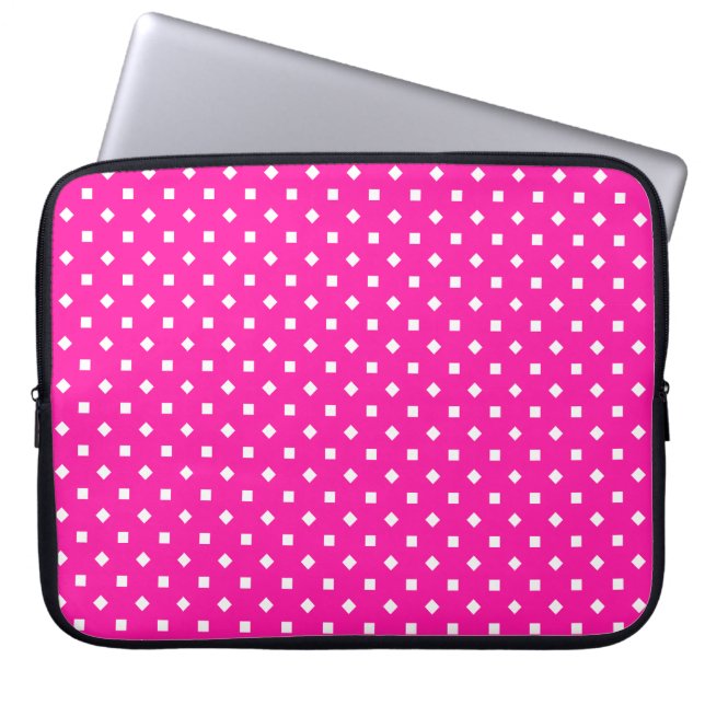 Süßes, rosa und weißes Notebook-Sieb Laptopschutzhülle (Vorderseite)