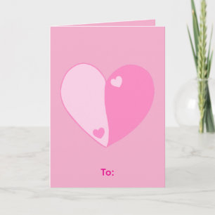 Süßes rosa Valentinstag Karte
