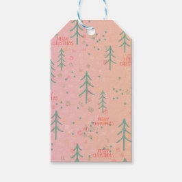 Süßes Rosa Weihnachten Geschenkanhänger