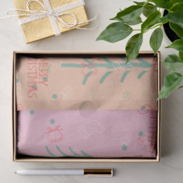 Süßes Rosa Weihnachten Seidenpapier