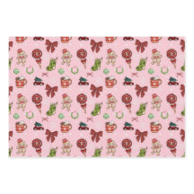 Süßes rosa Weihnachtsgeschenkpapier