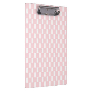 Süßes Rosa & Weißes Quadrat Clipboard  Klemmbrett
