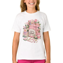 Süßes rosa Zurück-in-die-Schule-T-Shirt für Mädche