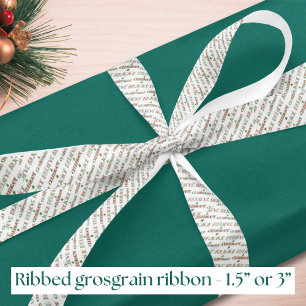Süßes Rot Grün Weihnachtsmuster Ripsband