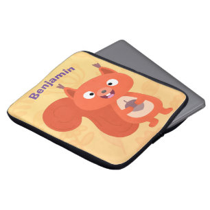 Süßes rotes Eichhörnchen-Cartoon Laptopschutzhülle