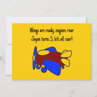 Süßes rotes gelbes blaues Flugzeug-Cartoon für Kin