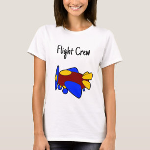 Süßes rotes gelbes blaues Flugzeug-Cartoon für Kin T-Shirt