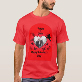 Süßes rotes Herz Foto Cupid Frohen Valentinstag T-Shirt