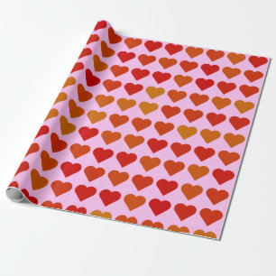 Süßes rotes Herzen-Muster Geschenkpapier