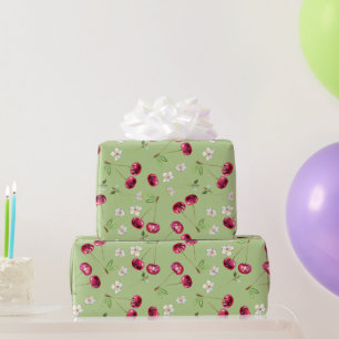 Süßes rotes Kirschenmuster Geschenkpapier