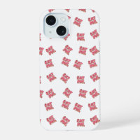Süßes rotes Teddybär-Muster | Kawaii-Tier nahtlos