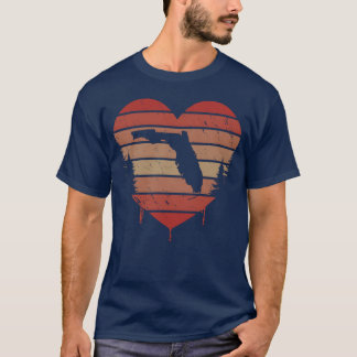 Süßes rotes Vintage-Herz West Palm Beach 80er Fami T-Shirt