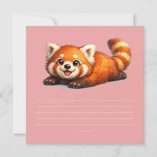 Süßes Rotpanda-Design zum Entspannen im Kawaii-Sti Einladung
