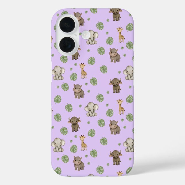 Süßes Safari-Dschungel-Tier-Muster Case-Mate iPhone Hülle (Rückseite)
