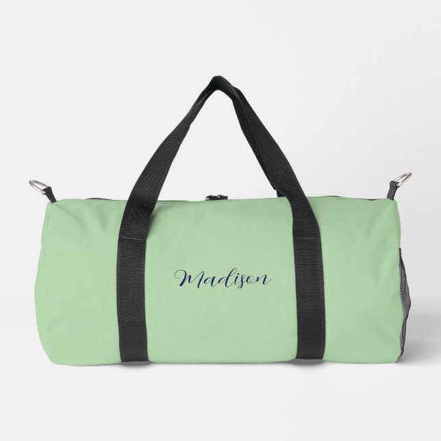 Süßes Salbei-Grün  Duffle Bag (Vorderseite)